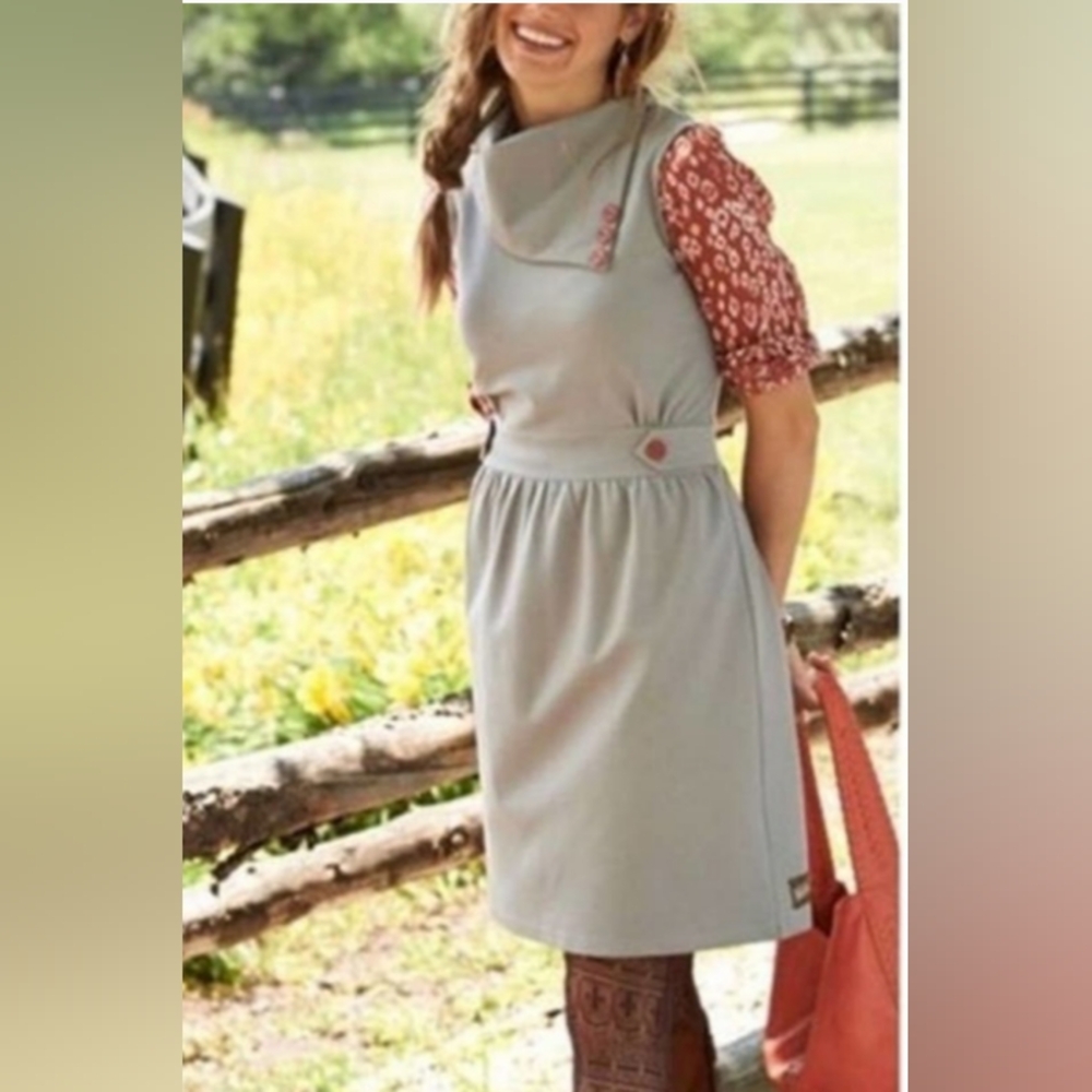 Matilda Jane Gray Beeches Sleeveless Dress Women Size Medium